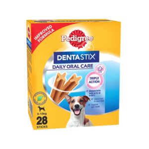 Pedigree Dentastix Dog Treat Oral Care For Adult Small Breed (5-10 Kg), (28 Sticks) 440G Monthly Pack, Chicken