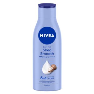 NIVEA Shea Smooth 200ml Body Lotion | 48 H Moisturization | With Deep Moisture Serum & Shea Butter | Non Greasy & Healthy Looking Skin |For Dry Skin