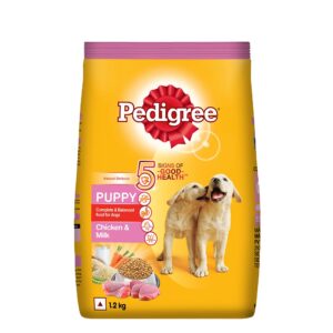 Pedigree Puppy Dry Dog Food, Chicken & Milk, 1.2kg Pack