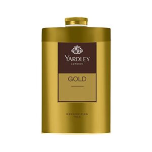 Yardley London Gold Deodorizing Talc| Fresh Woody Scent| Masculine Fragrance| Body Talc for Men| 250g